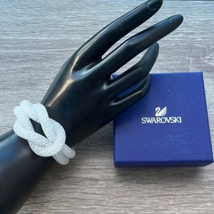Swarovski Stardust Knot White Nylon Tube Bracelet